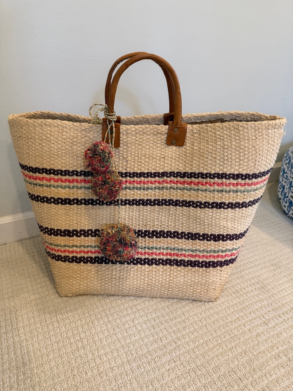 Mar y Sol Straw Caracas Tote Bag